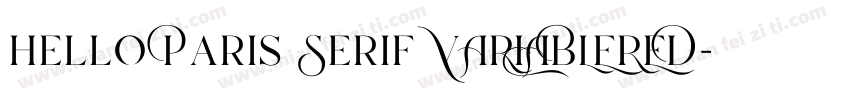 hello Paris Serif VARIABLERED字体转换